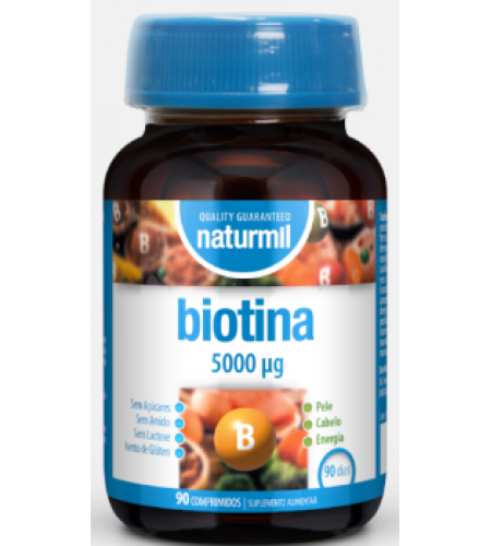 Biotina 5000mcg - 90 Comprimidos - Naturmil